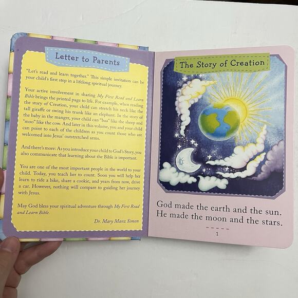 My First Read and Learn Bible Board book Hardcover 2006 - Picture 2 of 5